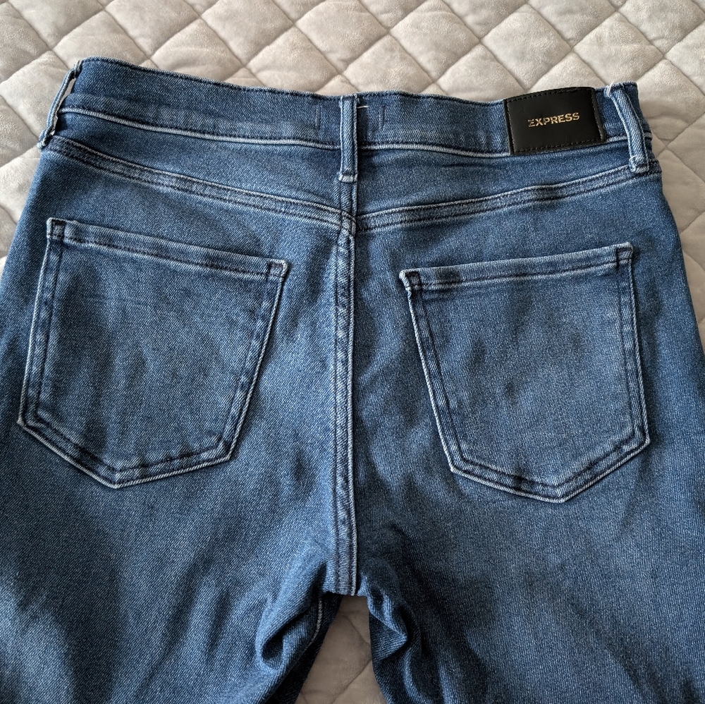 Express Skinny Jeans, Mid Rise, Petite 8, 8 Short - Picture 9 of 9
